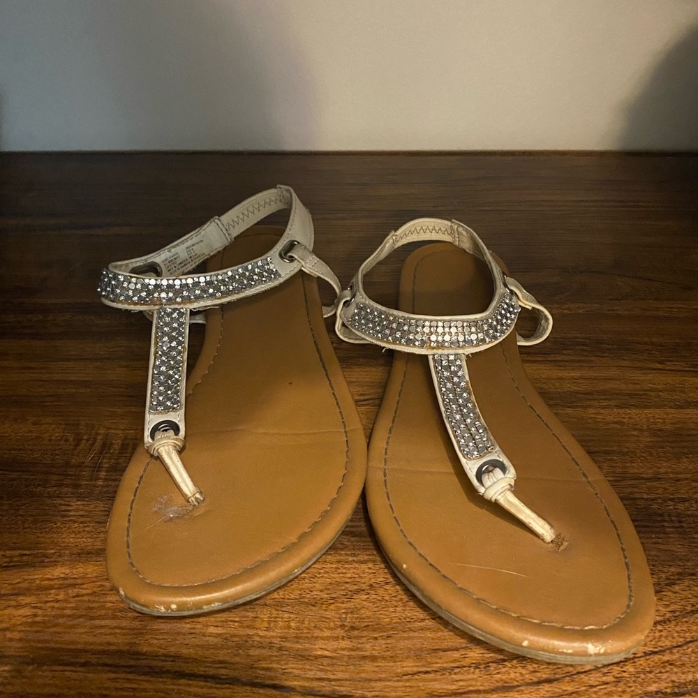 White sandals